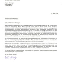 Ein Referenzschreiben